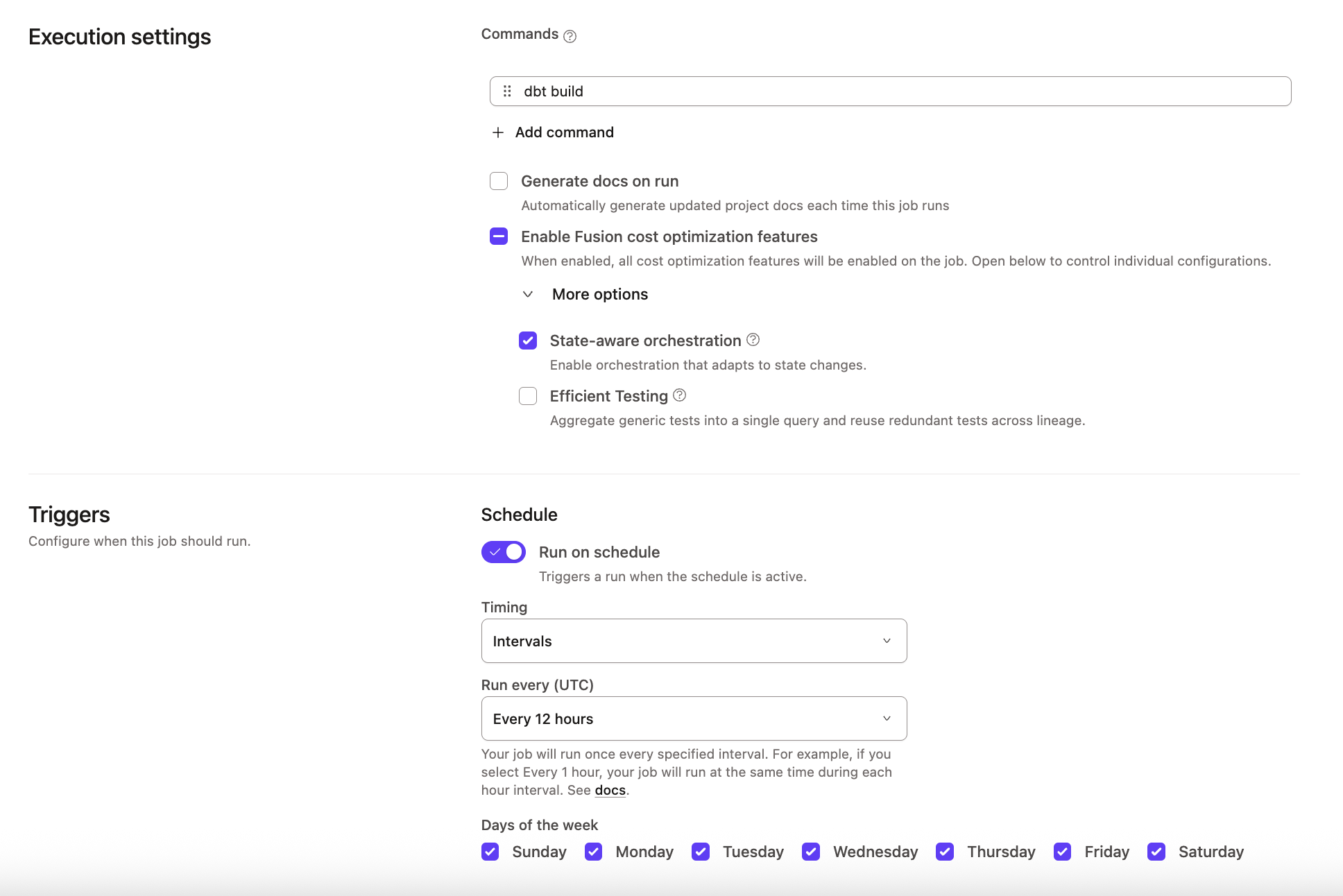 Enable Fusion cost optimization features Enable Fusion cost optimization features